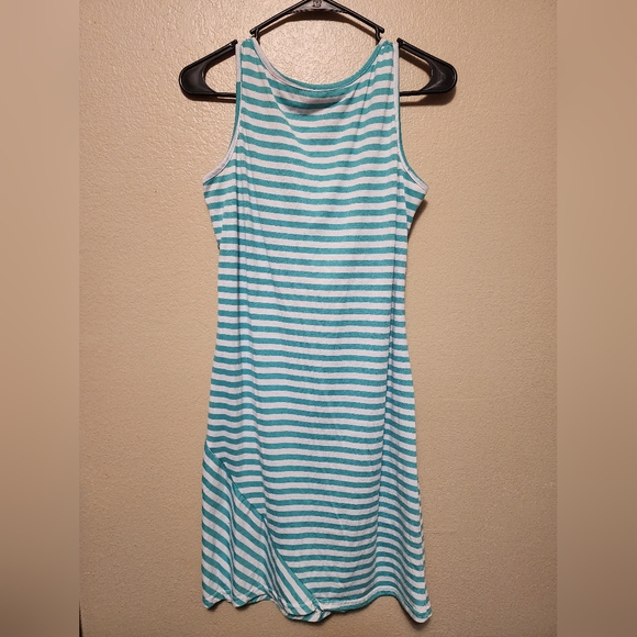 Blue/Whit Stripe Tank Maternity / Nursing Dress - Picture 3 of 4